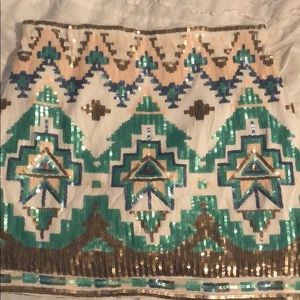 Sequin Aztec Skirt